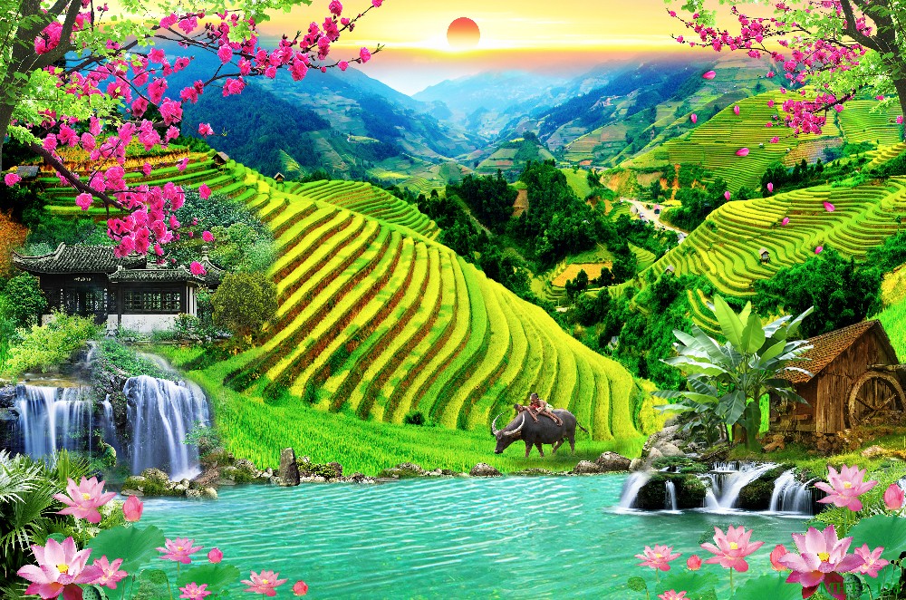 Phong cảnh sơn thủy hữu tình MHT2-128